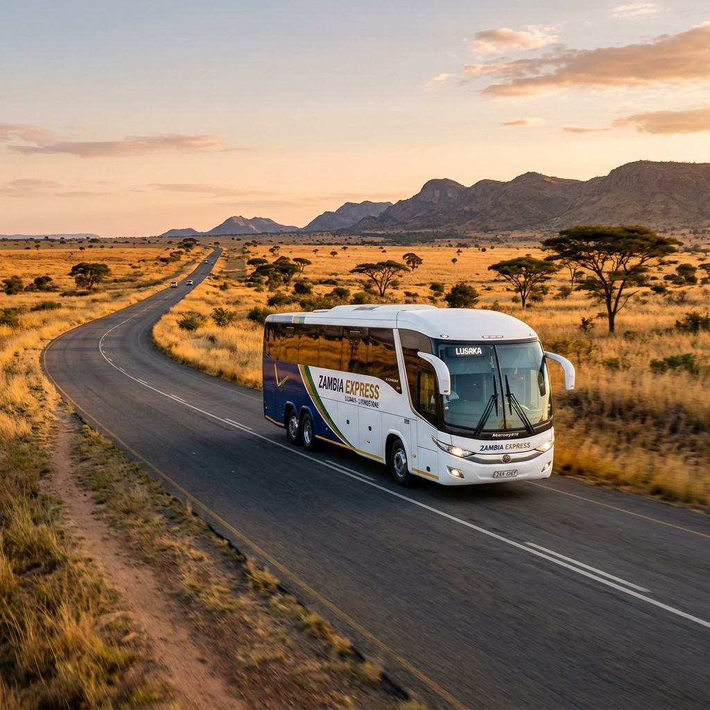 Bus travel across Zambia
